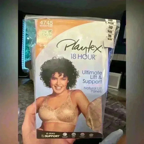 NWT Playtex 18 Hour Bra Wirefree Ultimate Lift True Support Womens Natural Soft - Picture 1 of 3